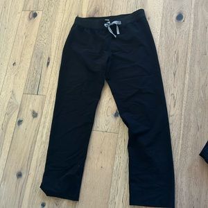 Figs wide leg pants thick waistband